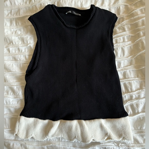 Zara Mixed Ribbed Top - Picture 4 of 6
